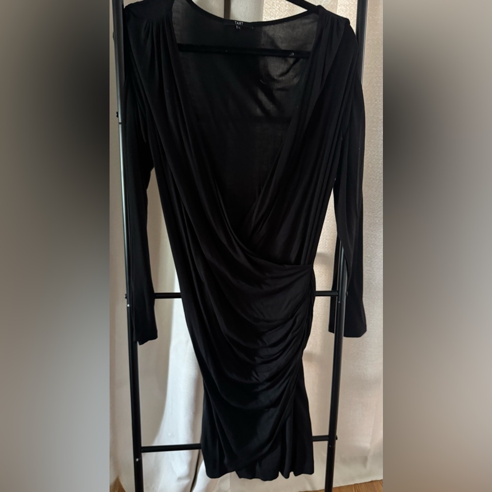 Tart Collections Black Ruched Wrap Dress
